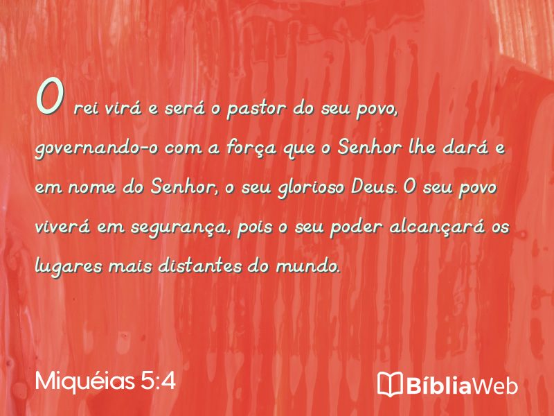 Miquéias 5:4 em imagem para compartilhar
