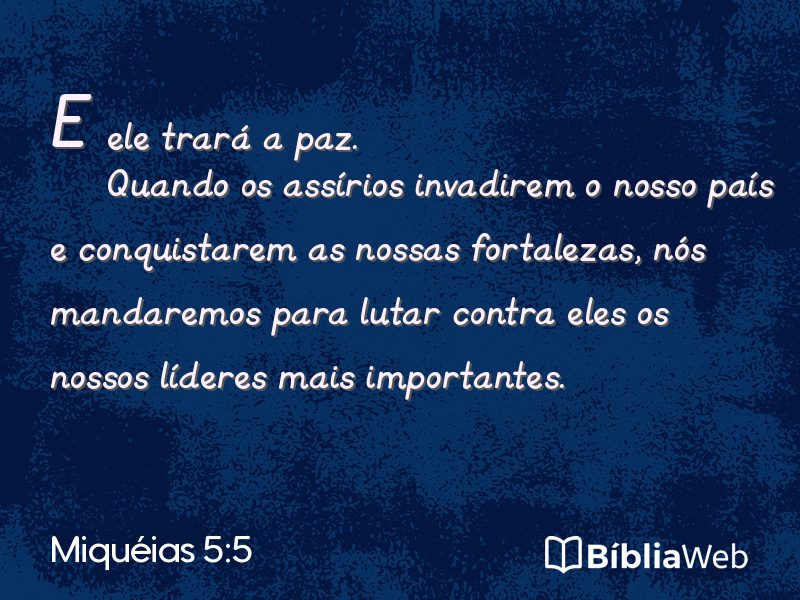 Miquéias 5:5 em imagem para compartilhar