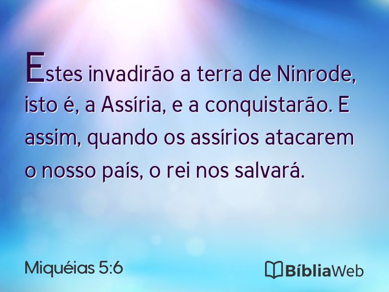 Miquéias 5:6 em imagem para compartilhar