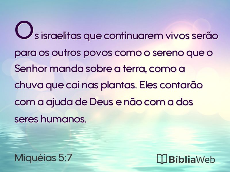 Miquéias 5:7 em imagem para compartilhar