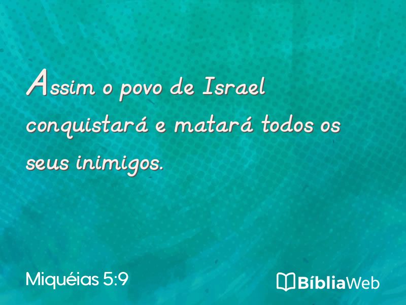 Miquéias 5:9 em imagem para compartilhar