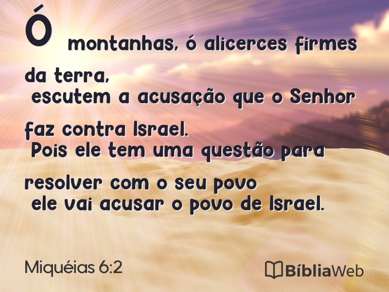 Miquéias 6:2 em imagem para compartilhar