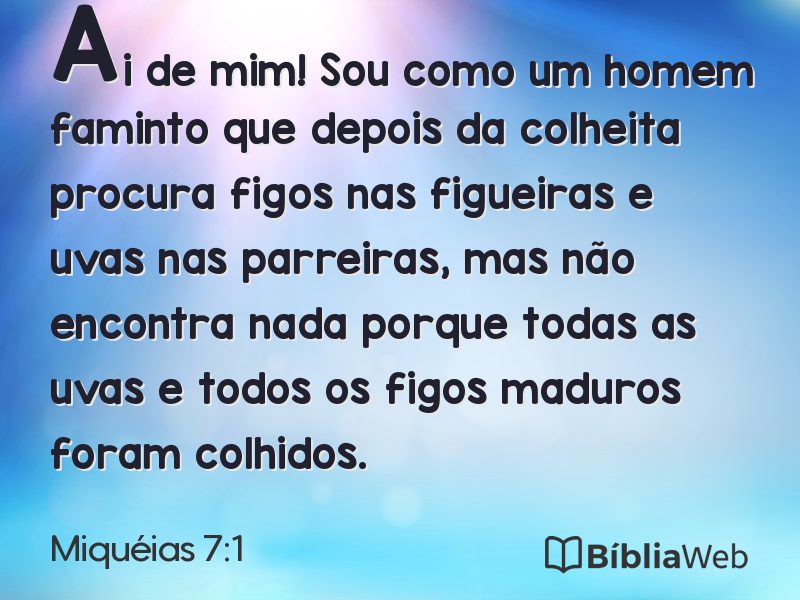 Miquéias 7:1 em imagem para compartilhar