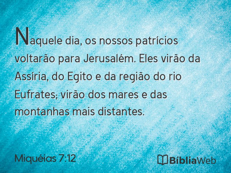 Miquéias 7:12 em imagem para compartilhar