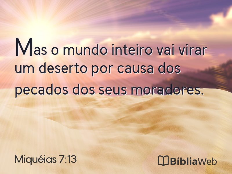 Miquéias 7:13 em imagem para compartilhar