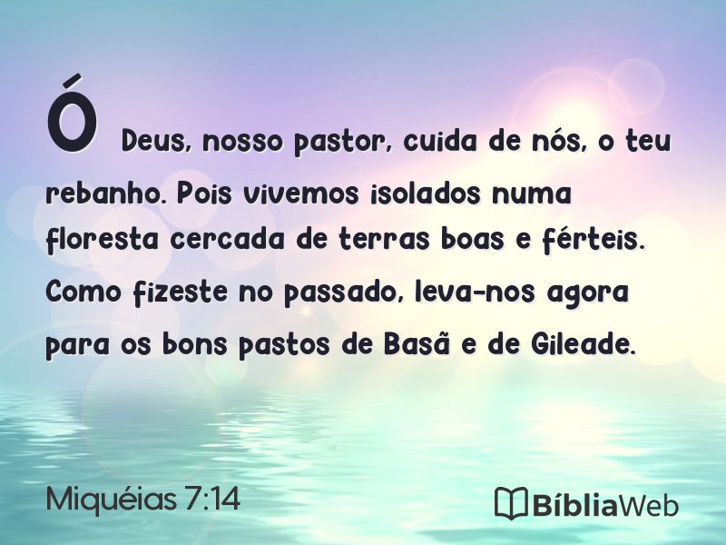 Miquéias 7:14 em imagem para compartilhar