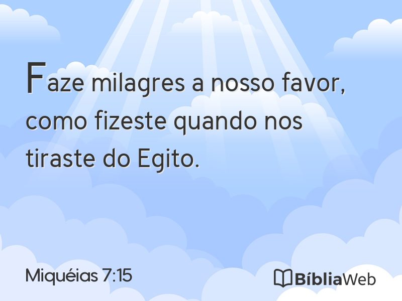 Miquéias 7:15 em imagem para compartilhar