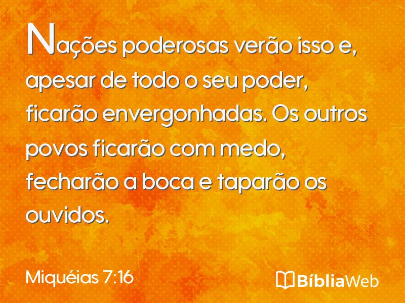 Miquéias 7:16 em imagem para compartilhar