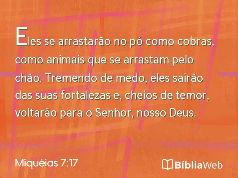 Miquéias 7:17 em imagem para compartilhar