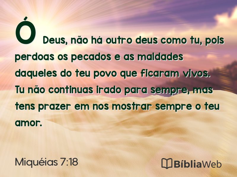 Miquéias 7:18 em imagem para compartilhar