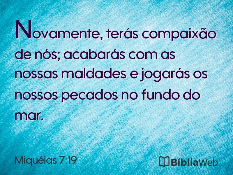 Miquéias 7:19 em imagem para compartilhar