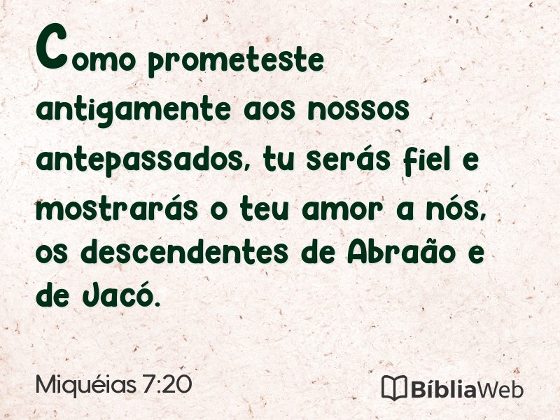 Miquéias 7:20 em imagem para compartilhar