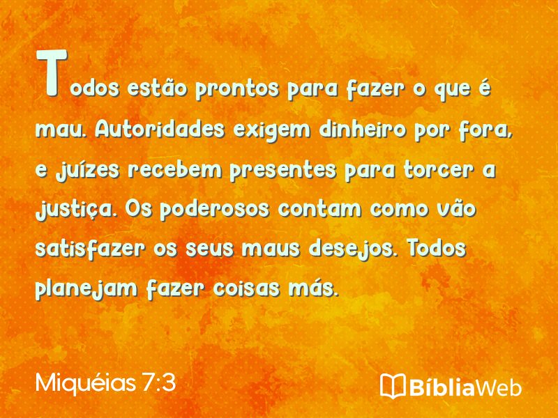 Miquéias 7:3 em imagem para compartilhar
