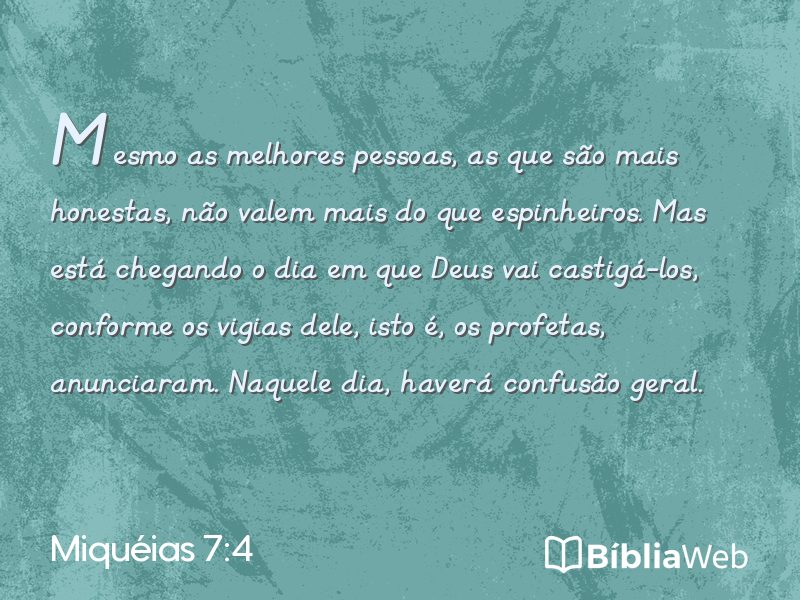 Miquéias 7:4 em imagem para compartilhar