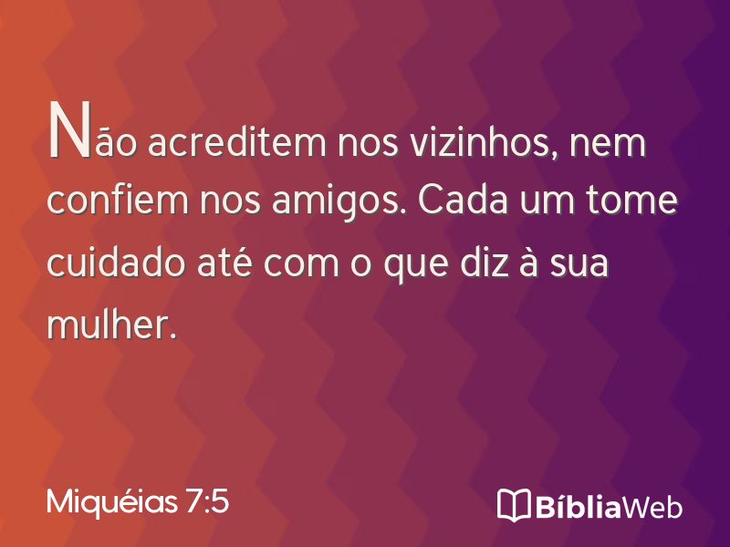 Miquéias 7:5 em imagem para compartilhar