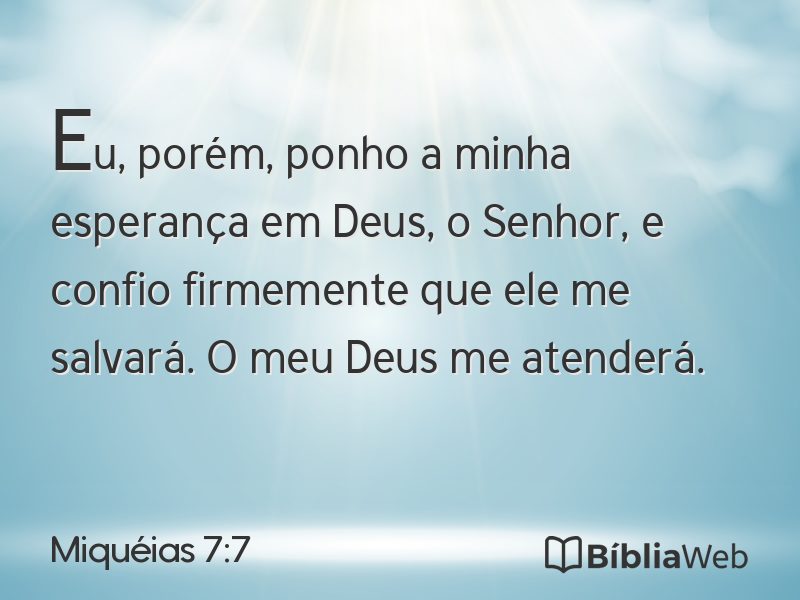 Miquéias 7:7 em imagem para compartilhar