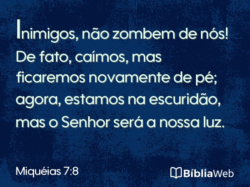 Miquéias 7:8 em imagem para compartilhar