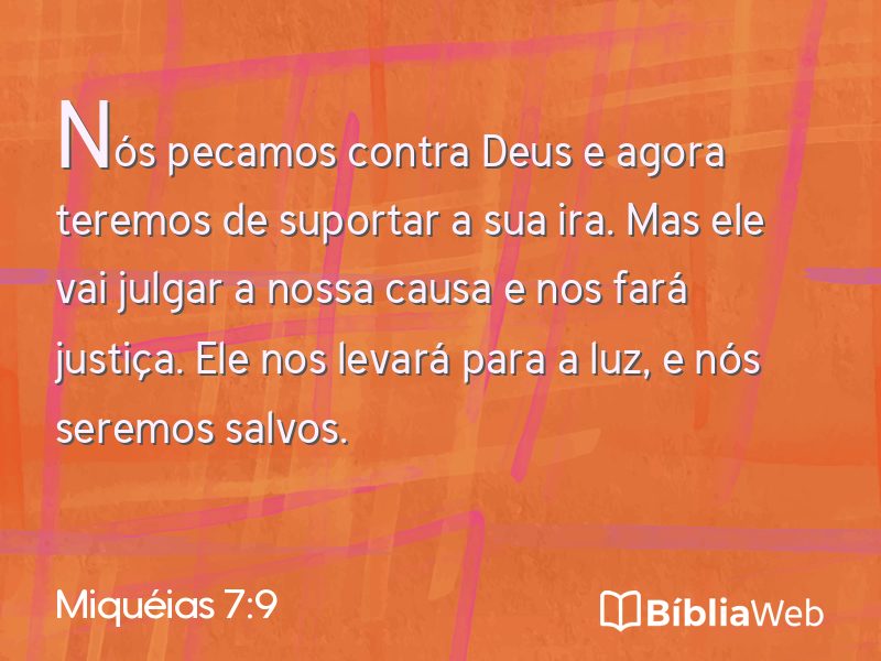 Miquéias 7:9 em imagem para compartilhar