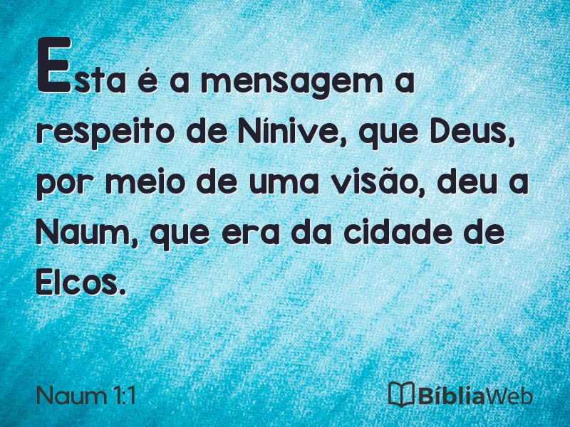 Naum 1:1 em imagem para compartilhar