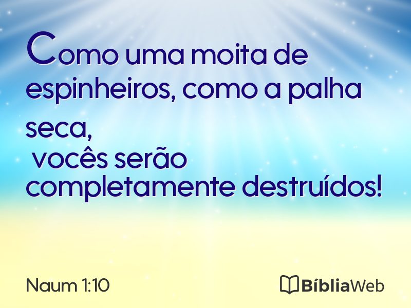 Naum 1:10 em imagem para compartilhar