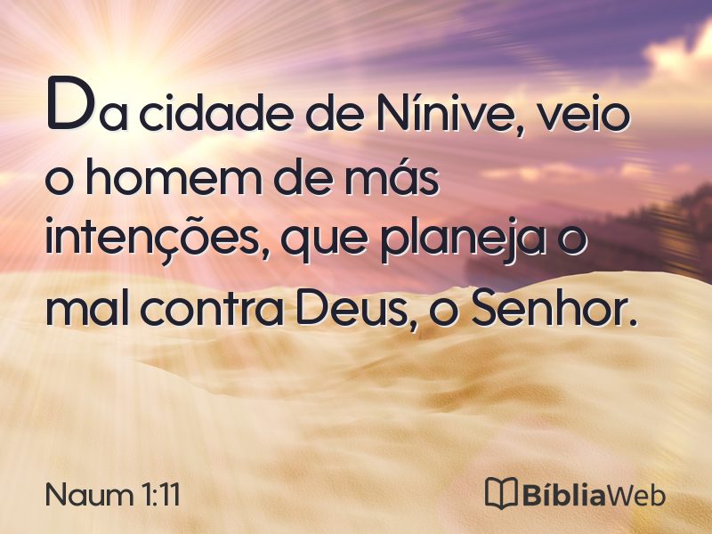 Naum 1:11 em imagem para compartilhar