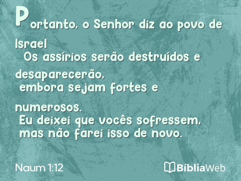 Naum 1:12 em imagem para compartilhar