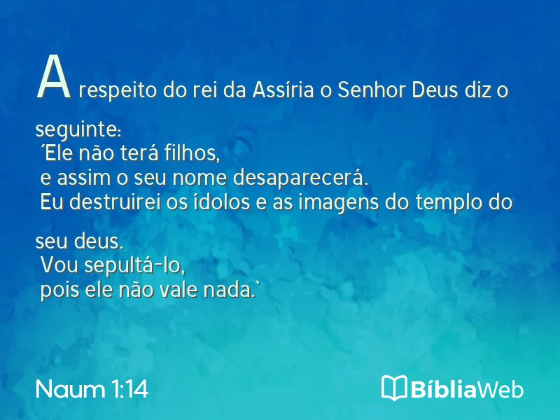 Naum 1:14 em imagem para compartilhar