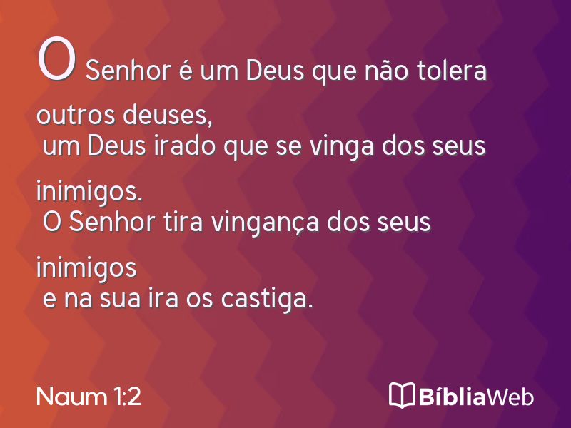 Naum 1:2 em imagem para compartilhar