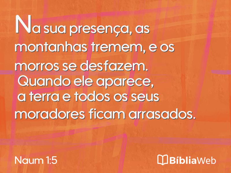 Naum 1:5 em imagem para compartilhar