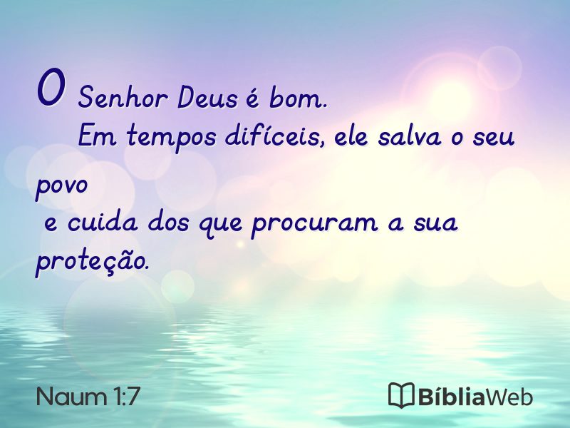 Naum 1:7 em imagem para compartilhar