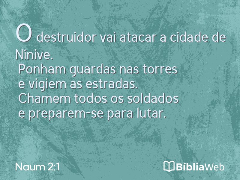 Naum 2:1 em imagem para compartilhar