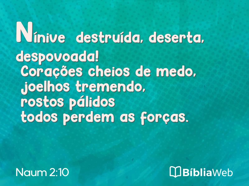 Naum 2:10 em imagem para compartilhar
