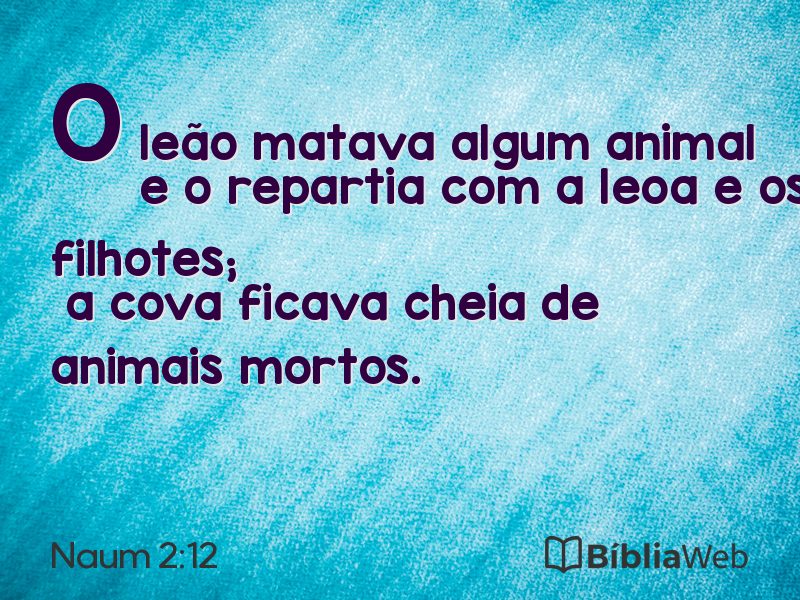 Naum 2:12 em imagem para compartilhar