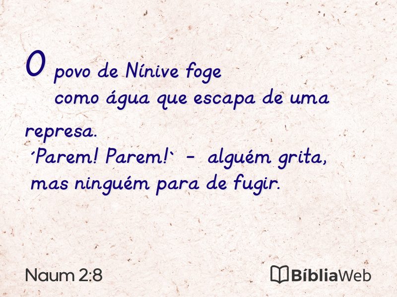 Naum 2:8 em imagem para compartilhar