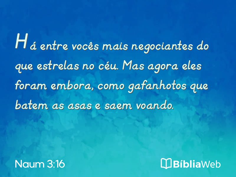 Naum 3:16 em imagem para compartilhar