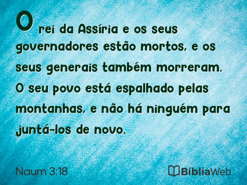 Naum 3:18 em imagem para compartilhar