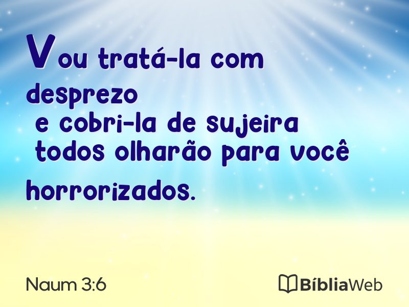 Naum 3:6 em imagem para compartilhar