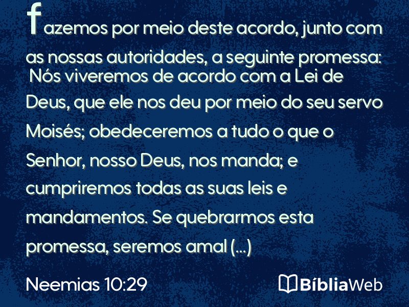 Neemias 10:29 em imagem para compartilhar