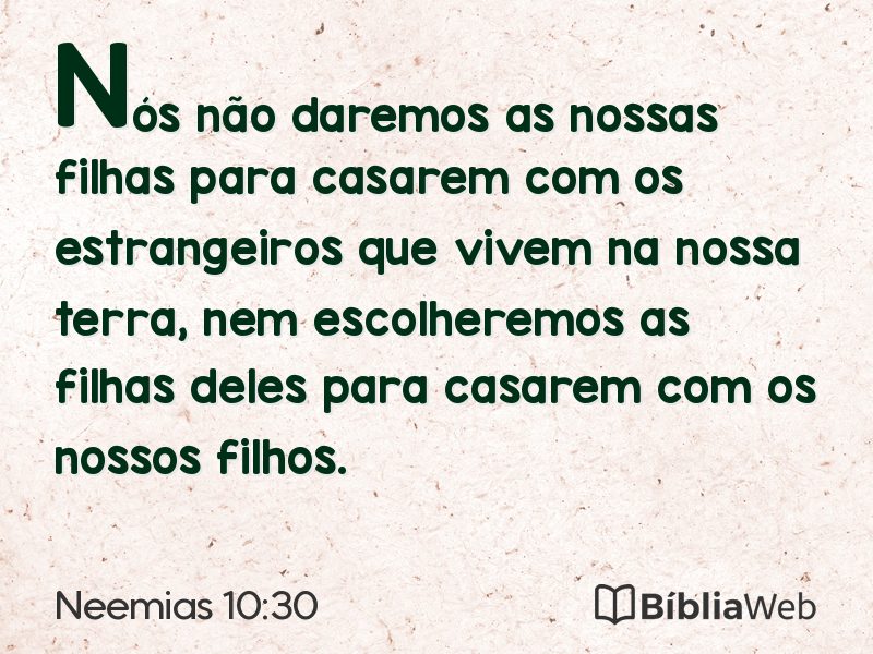Neemias 10:30 em imagem para compartilhar