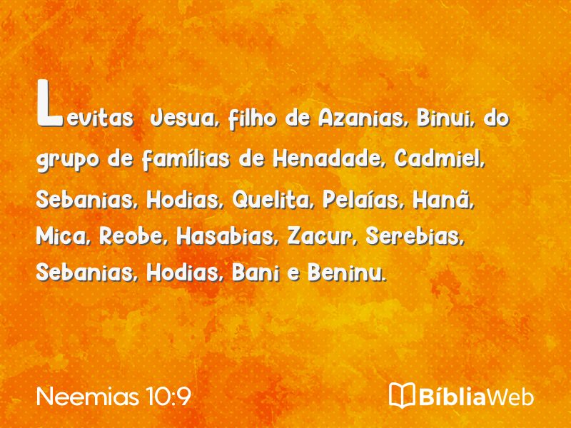 Neemias 10:9 em imagem para compartilhar