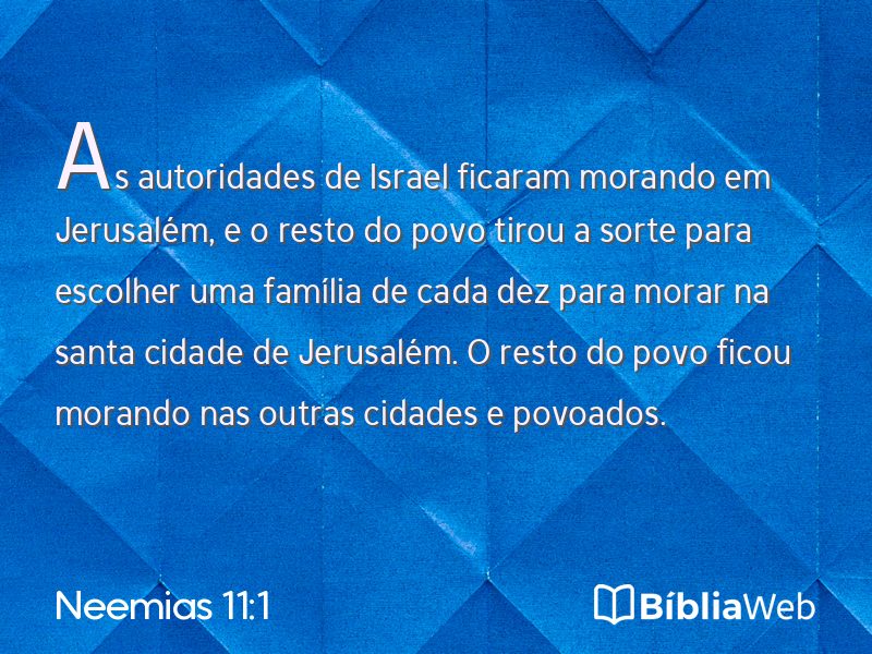 Neemias 11:1 em imagem para compartilhar