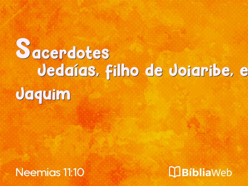 Neemias 11:10 em imagem para compartilhar