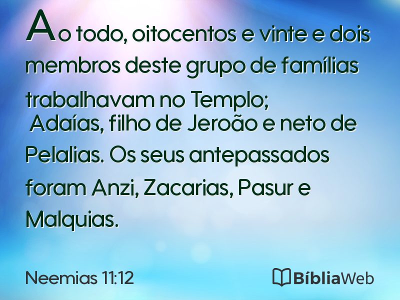 Neemias 11:12 em imagem para compartilhar