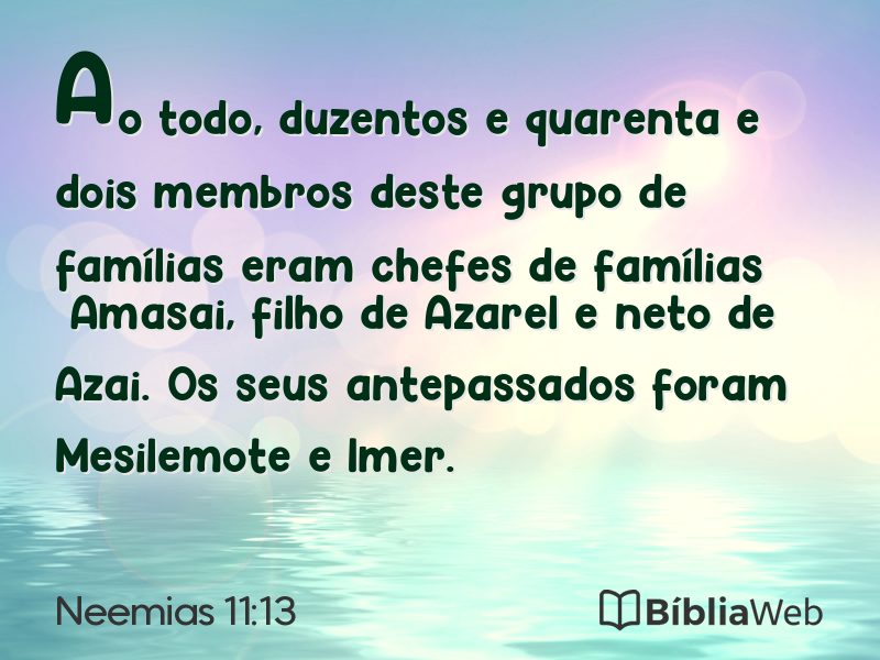 Neemias 11:13 em imagem para compartilhar