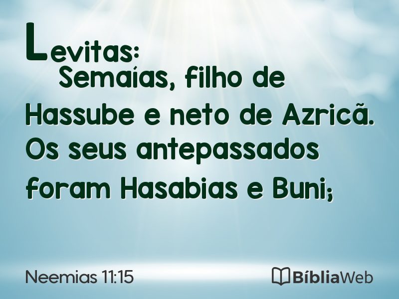 Neemias 11:15 em imagem para compartilhar