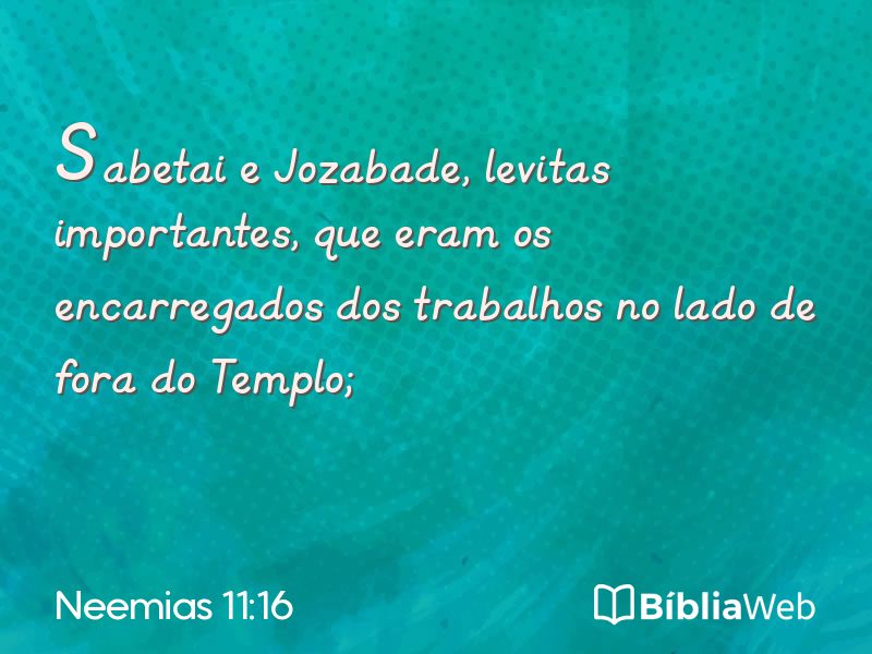 Neemias 11:16 em imagem para compartilhar