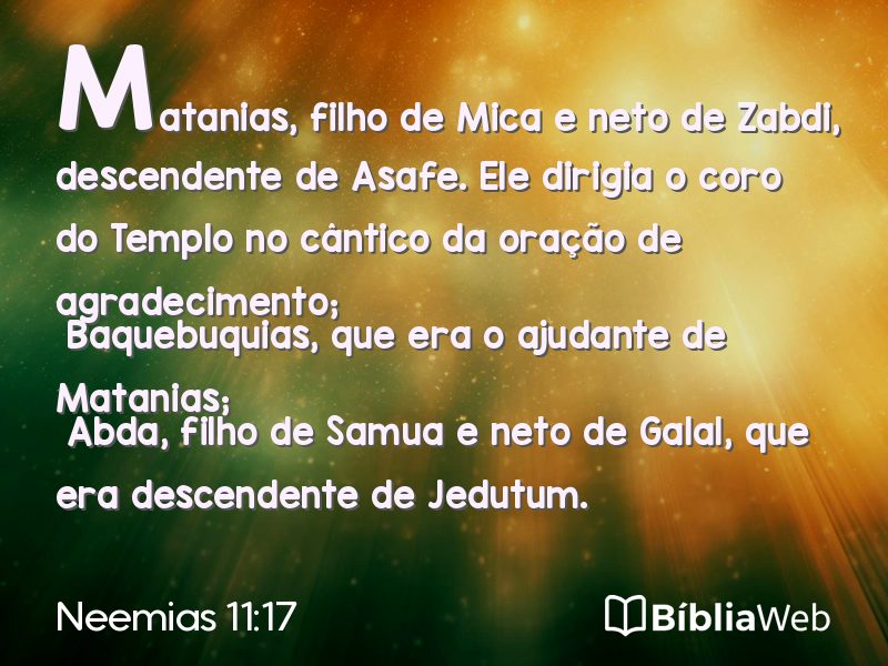 Neemias 11:17 em imagem para compartilhar