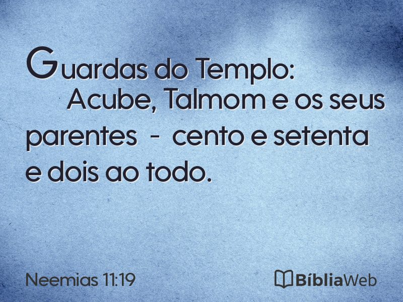 Neemias 11:19 em imagem para compartilhar