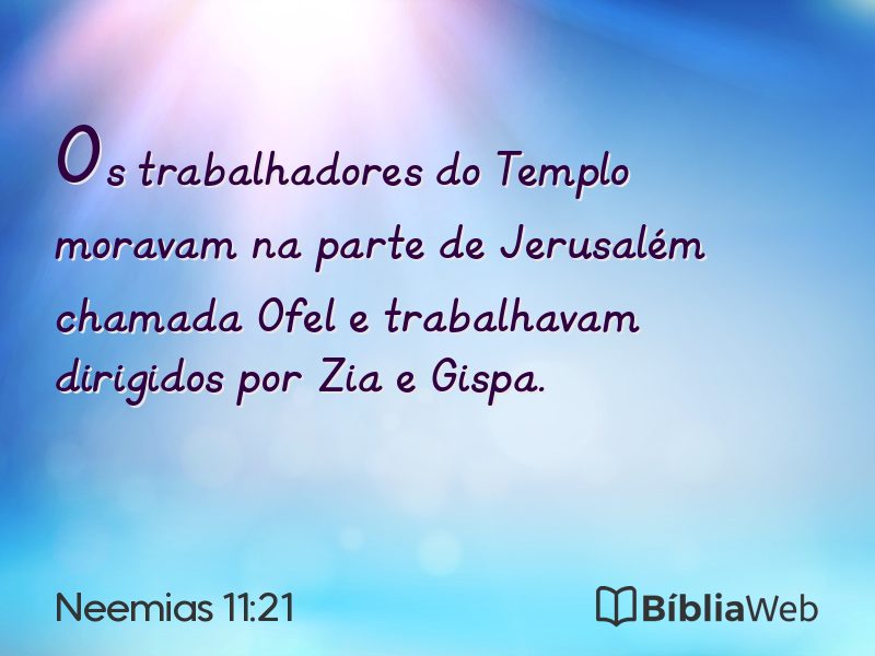 Neemias 11:21 em imagem para compartilhar