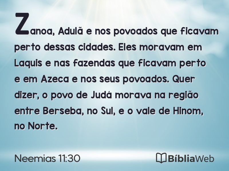 Neemias 11:30 em imagem para compartilhar